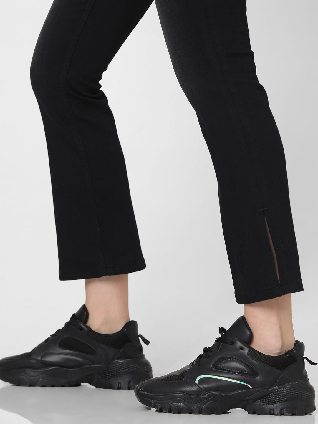 Black Mid Rise Petra Bootcut Jeans
