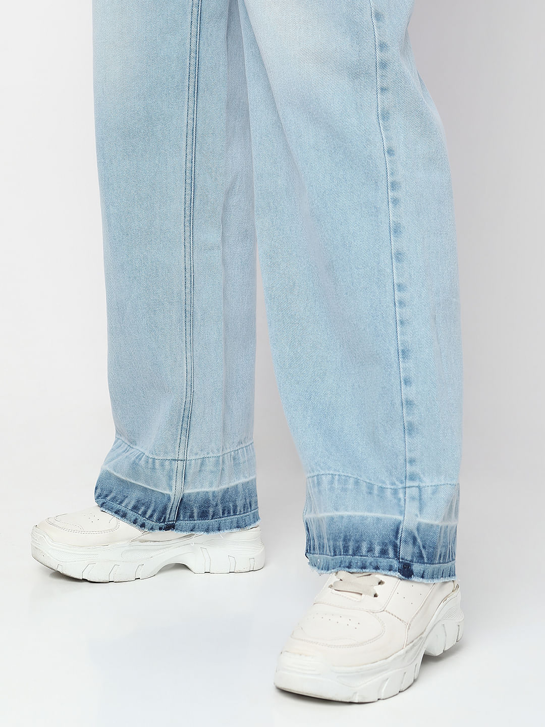 Blue High Rise Jade Straight Fit Jeans