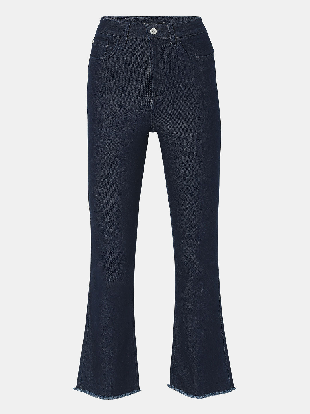 Dark Blue High Rise Bootcut Jeans