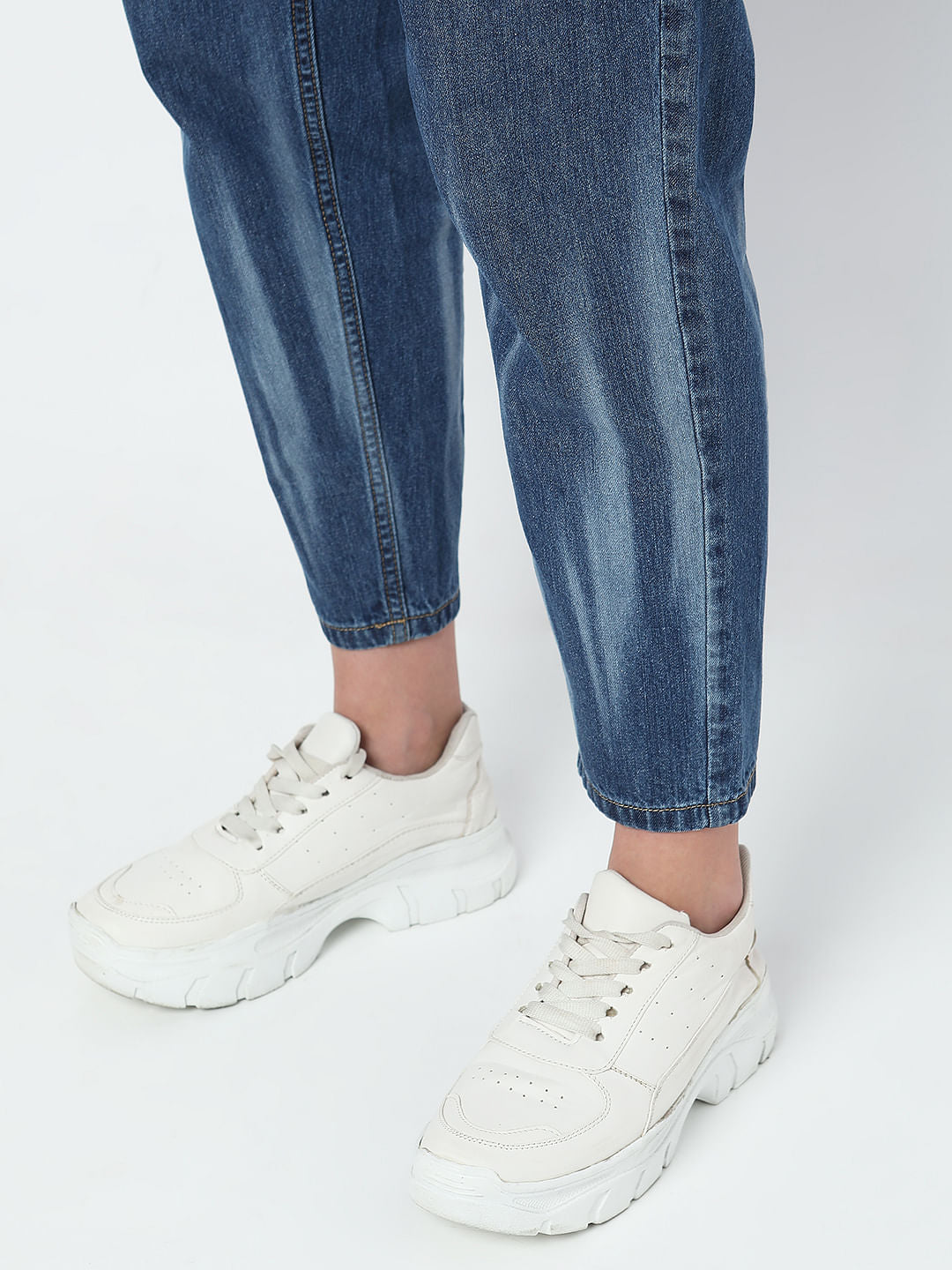 Blue High Rise Jade Straight Fit Jeans