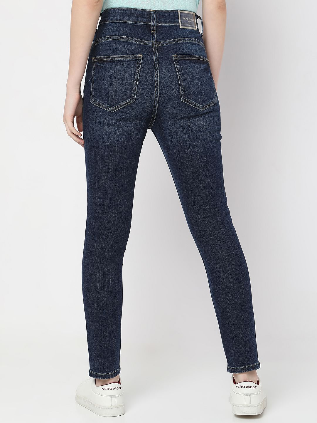 Blue High Rise Pushup Wendy Skinny Jeans