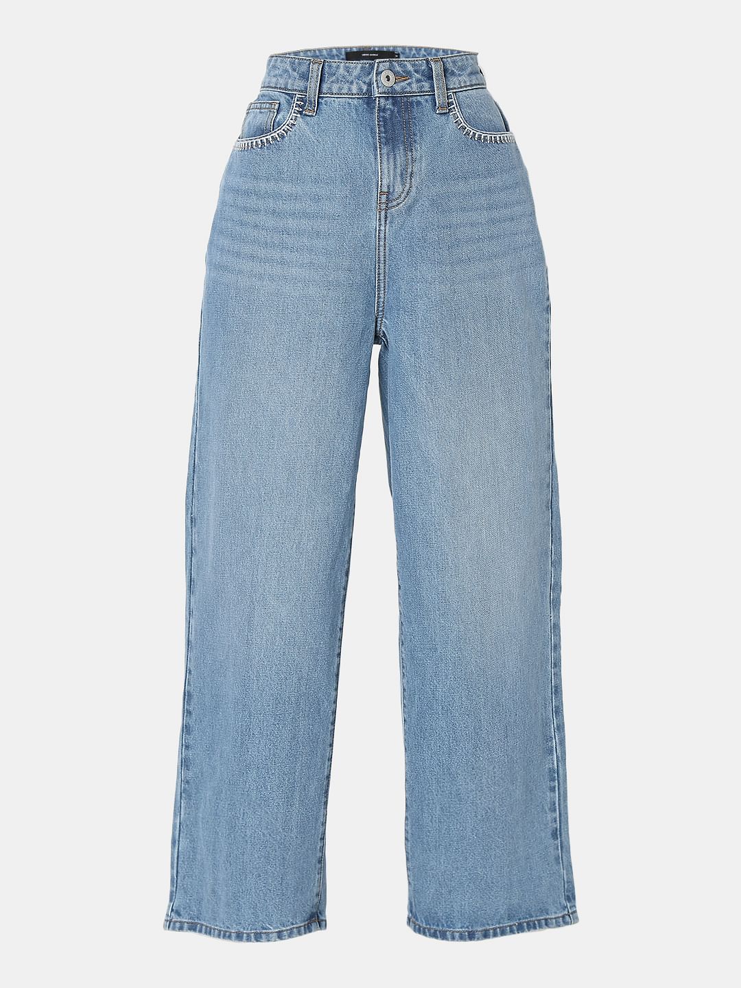 Light Blue High Rise Zoey Wide-Leg Jeans