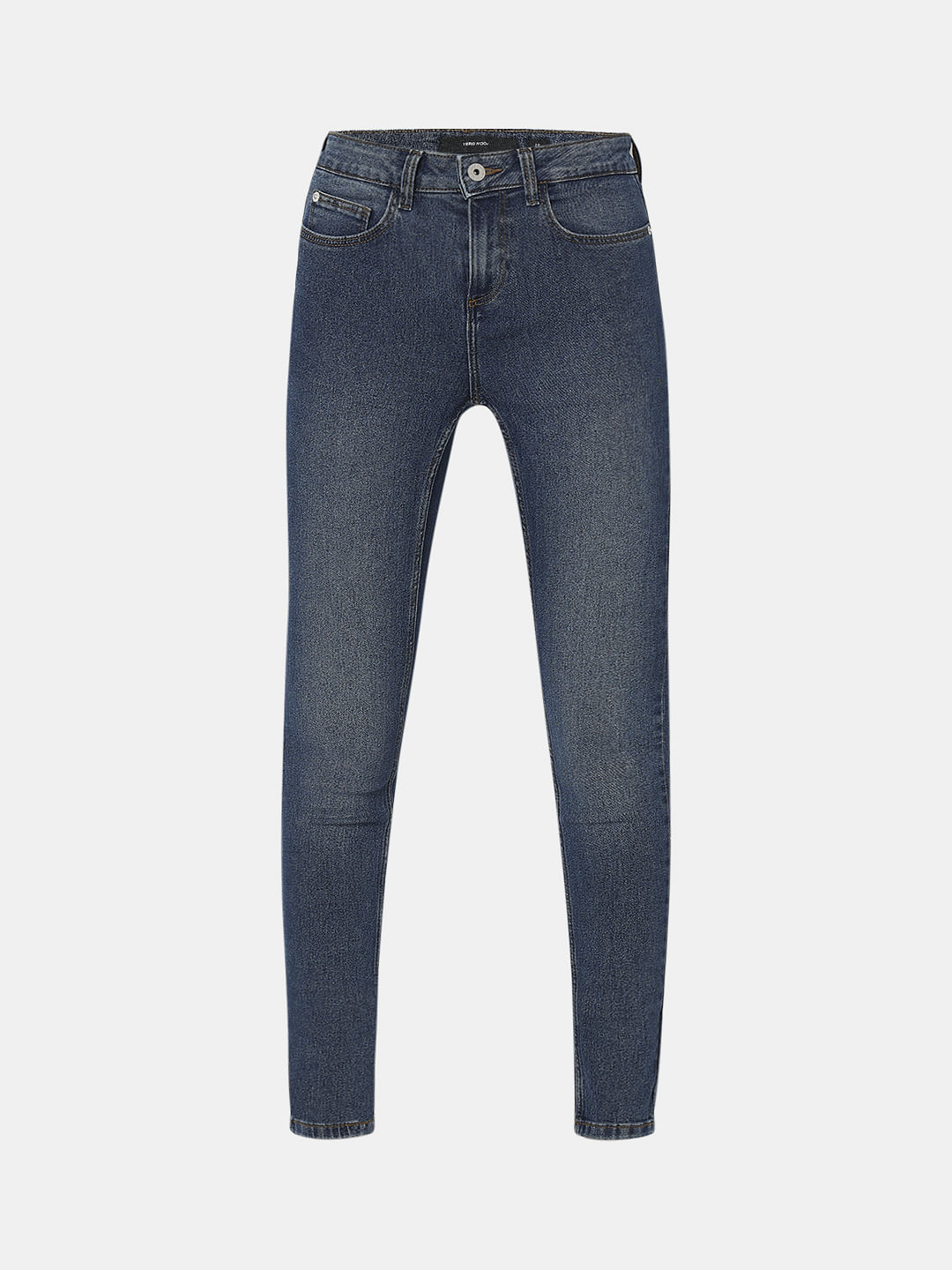 Blue Mid Rise Wendy Skinny Fit Jeans