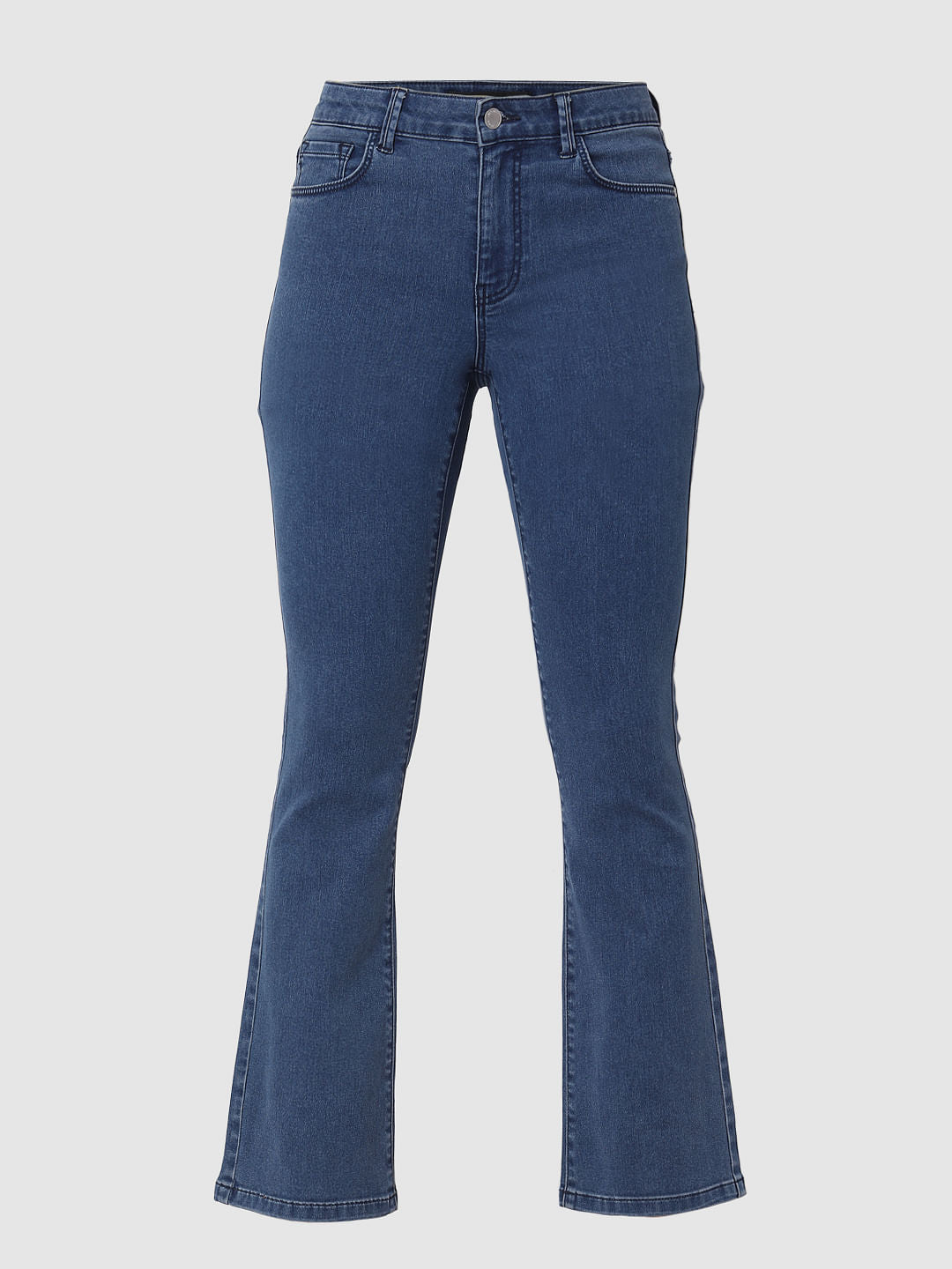 Blue Mid Rise Petra Bootcut Jeans