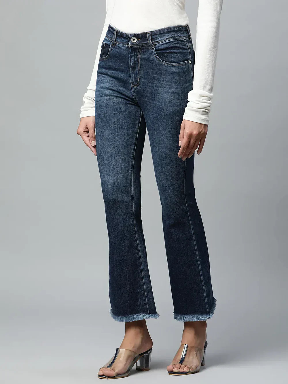 H&_M Bootcut Full Length Dark Blue Jeans