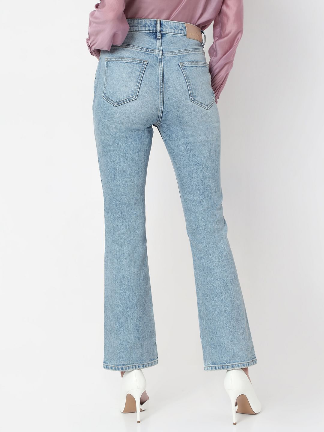 Light Blue High Rise Bootcut Jeans