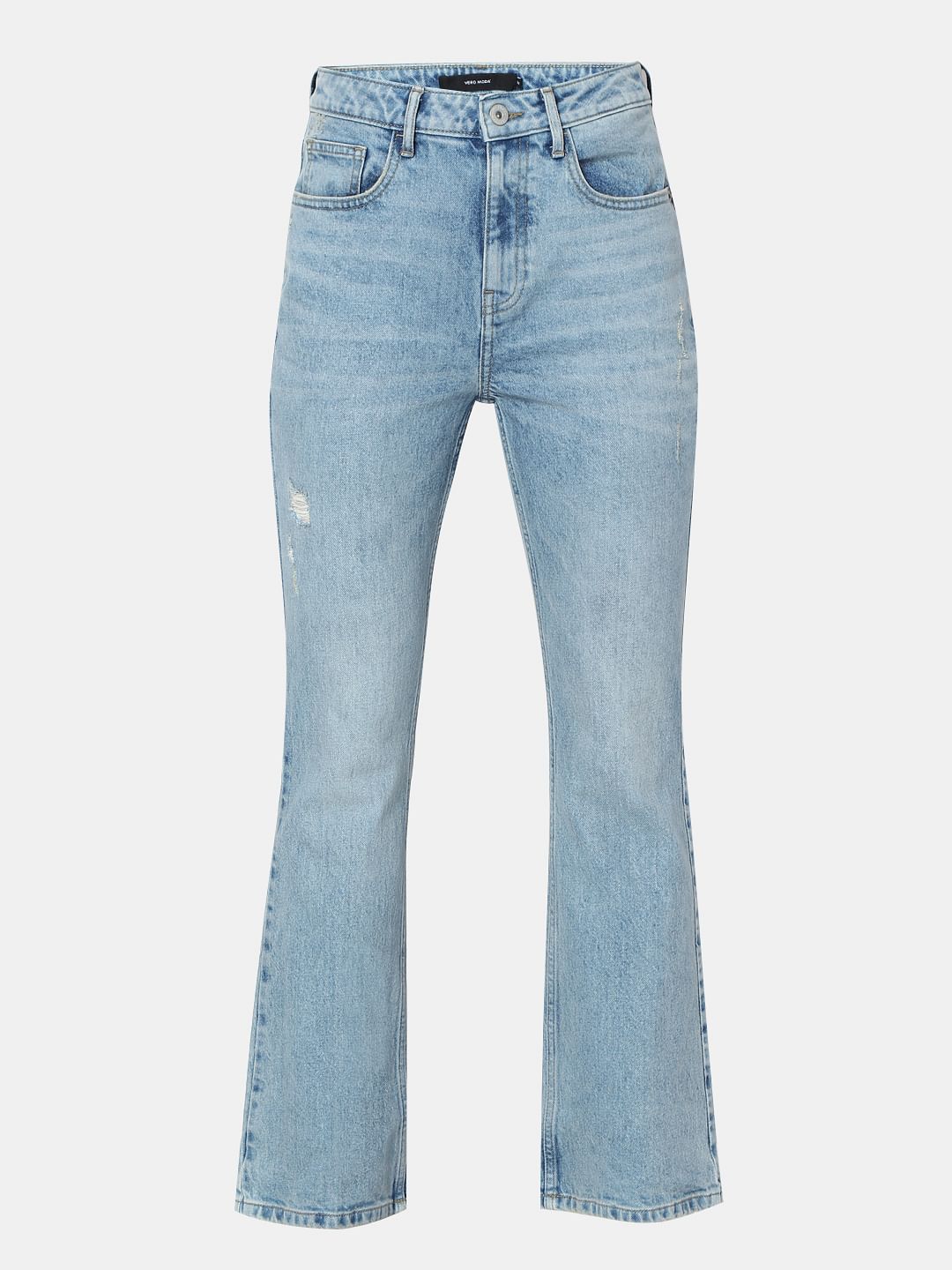 Light Blue High Rise Bootcut Jeans