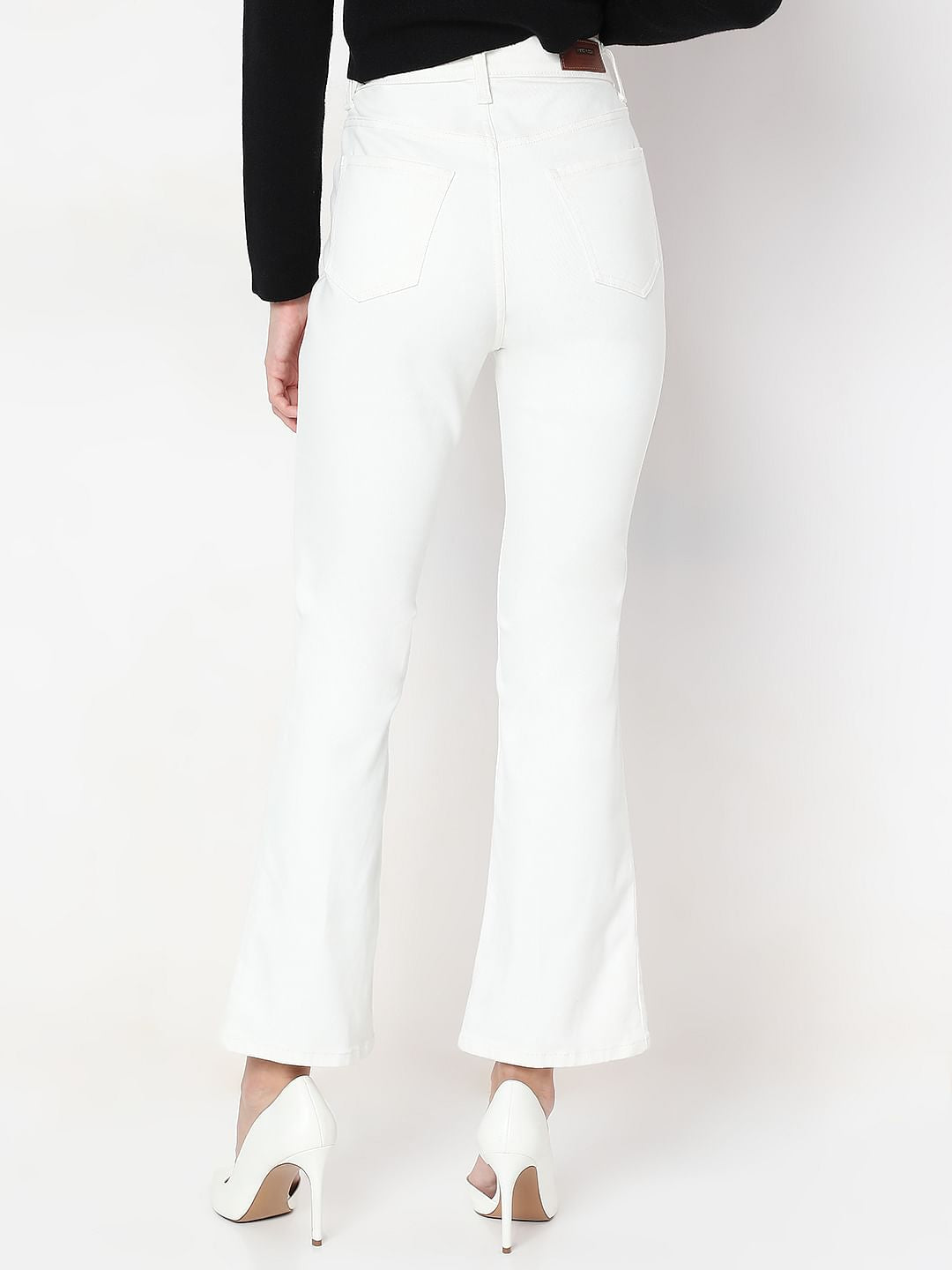 White Bootcut Jeans