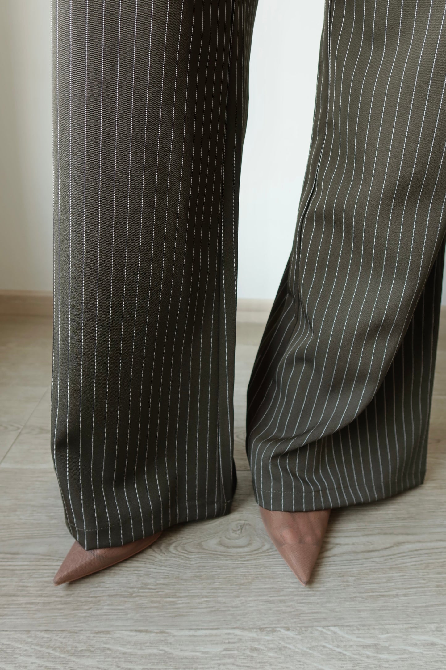 Super High Waist Stripe Wide Leg Pants