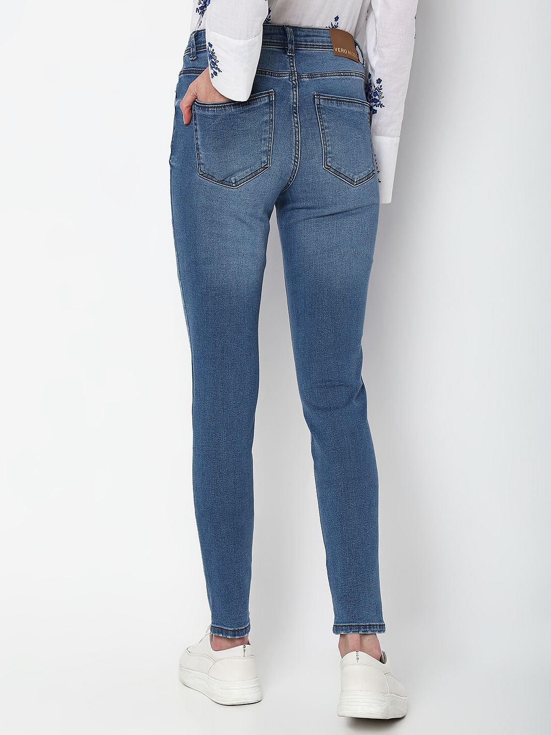 Light Blue Mid Rise Wendy Skinny Jeans