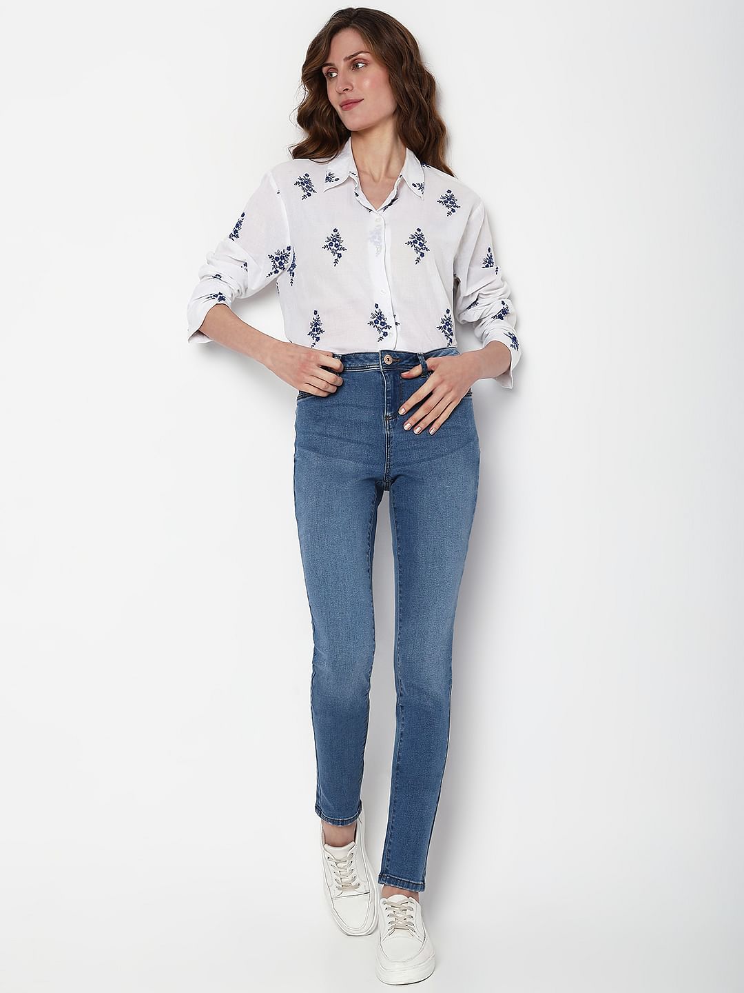 Light Blue Mid Rise Wendy Skinny Jeans
