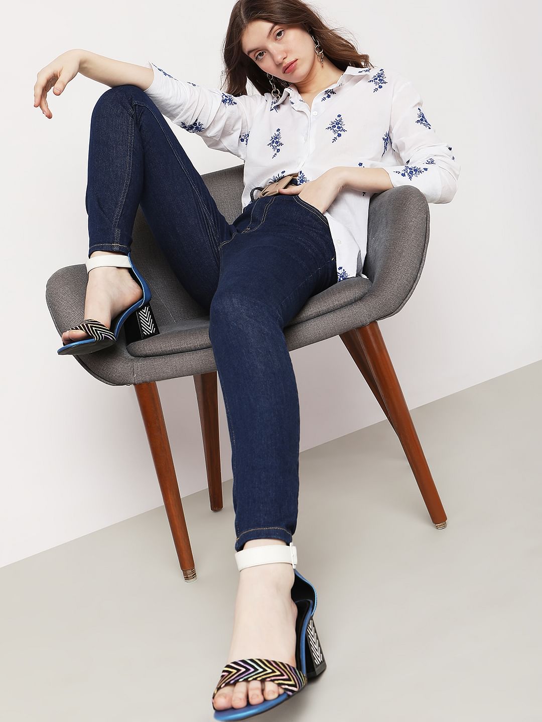 Dark Blue High Rise Pushup Wendy Skinny Jeans