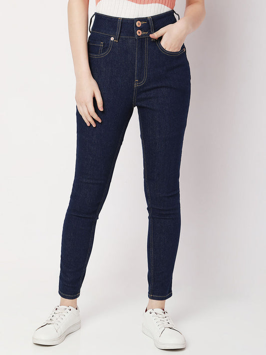 Dark Blue High Rise Pushup Wendy Skinny Jeans