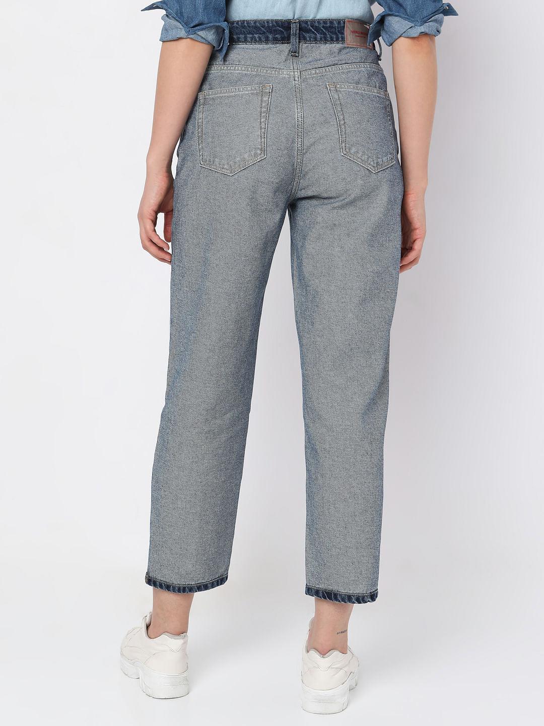 Blue High Rise Jade Straight Fit Jeans
