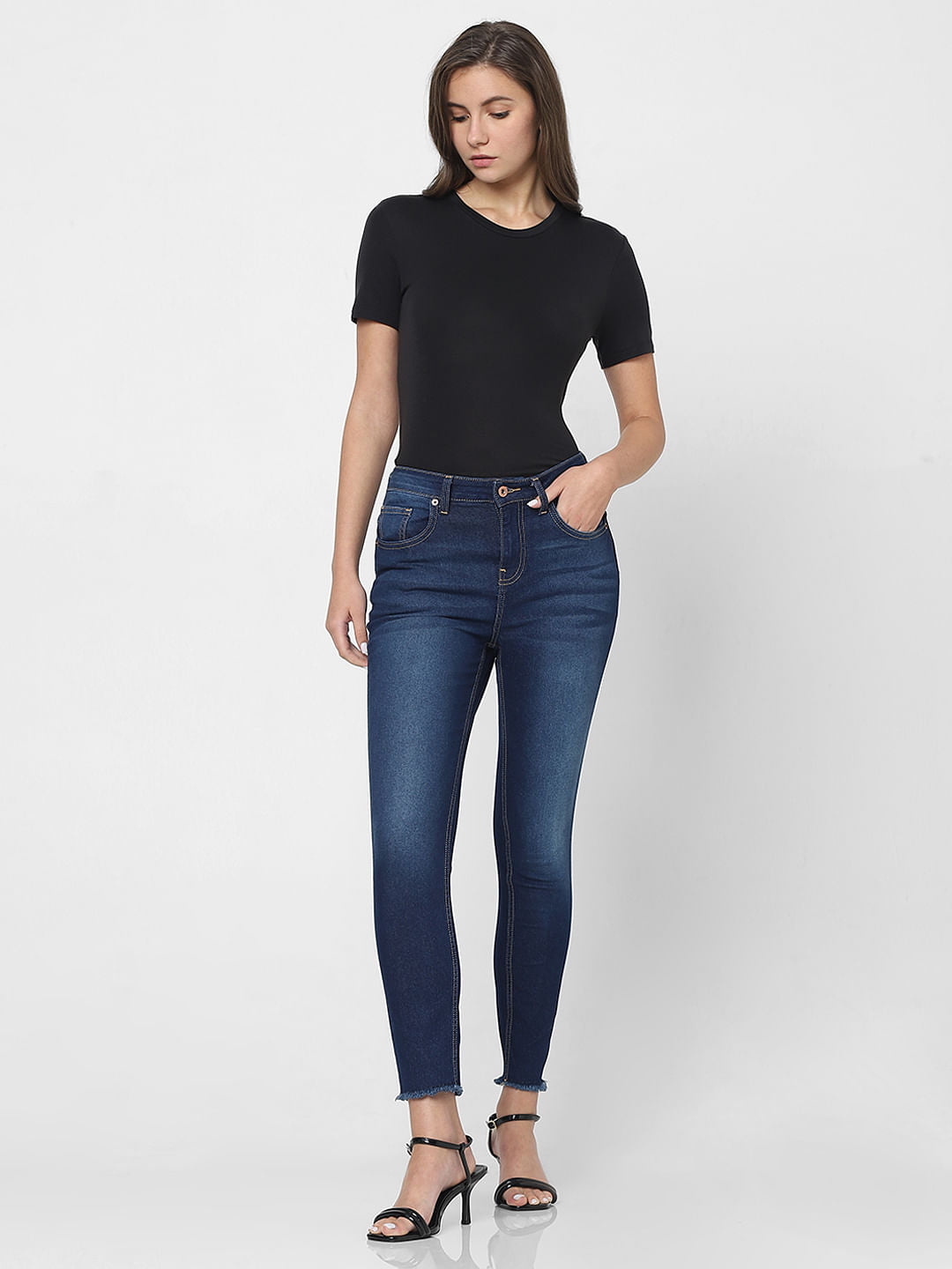 Blue High Rise Wendy Skinny Fit Jeans