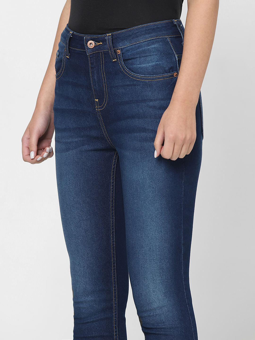 Blue High Rise Wendy Skinny Fit Jeans