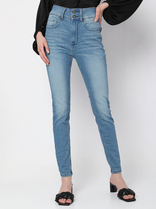 Light Blue High Rise Wendy Skinny Jeans