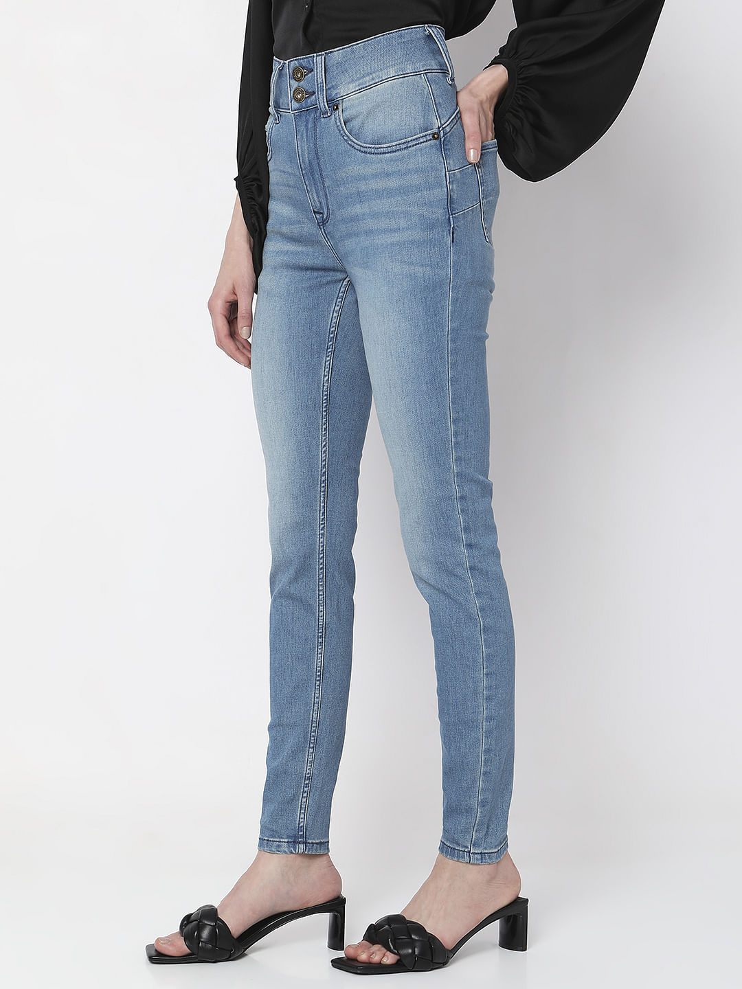 Light Blue High Rise Wendy Skinny Jeans