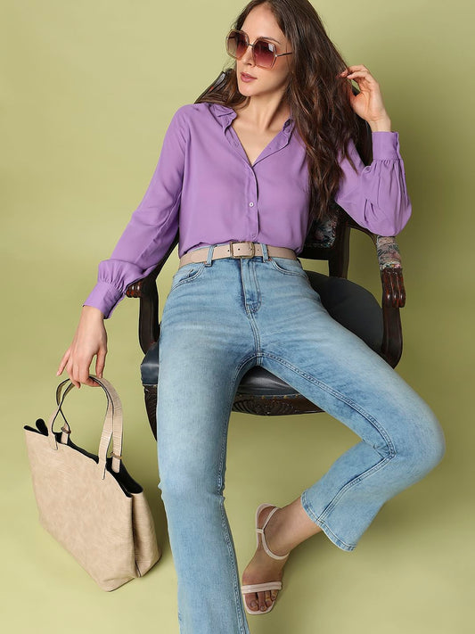 Blue High Rise Push Up Petra Bootcut Jeans
