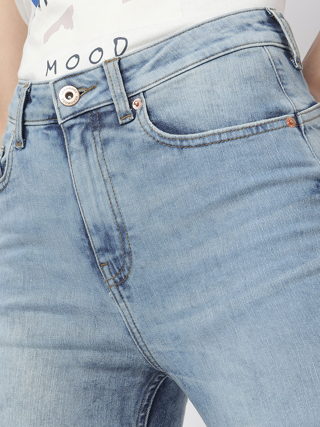 Blue High Rise Push Up Petra Bootcut Jeans