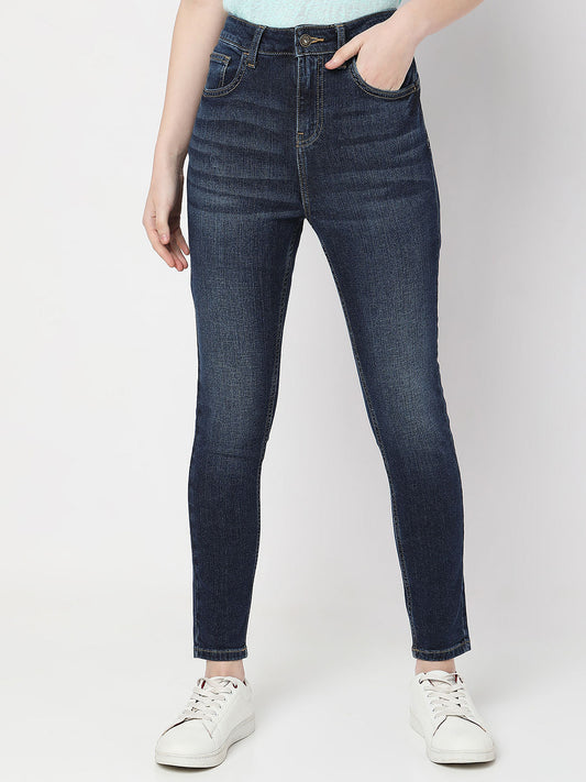 Blue High Rise Pushup Wendy Skinny Jeans
