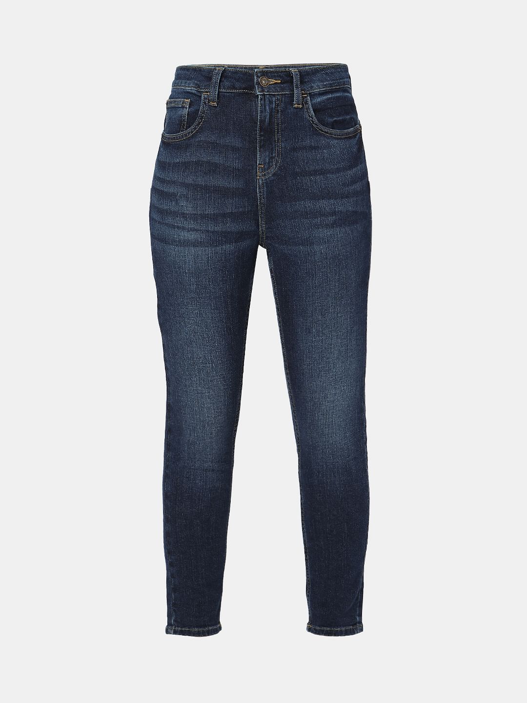 Blue High Rise Pushup Wendy Skinny Jeans