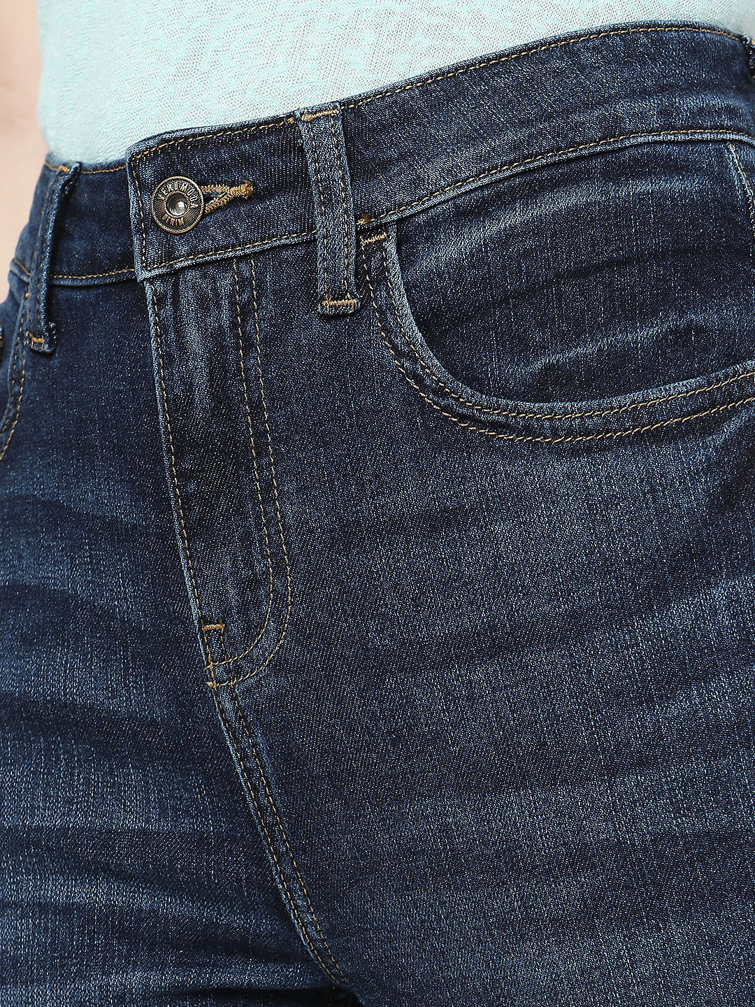Blue High Rise Pushup Wendy Skinny Jeans