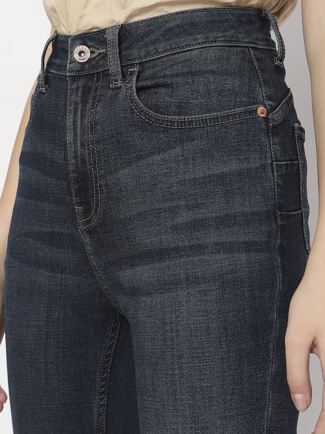 Dark Blue High Rise Wendy Skinny Fit Jeans