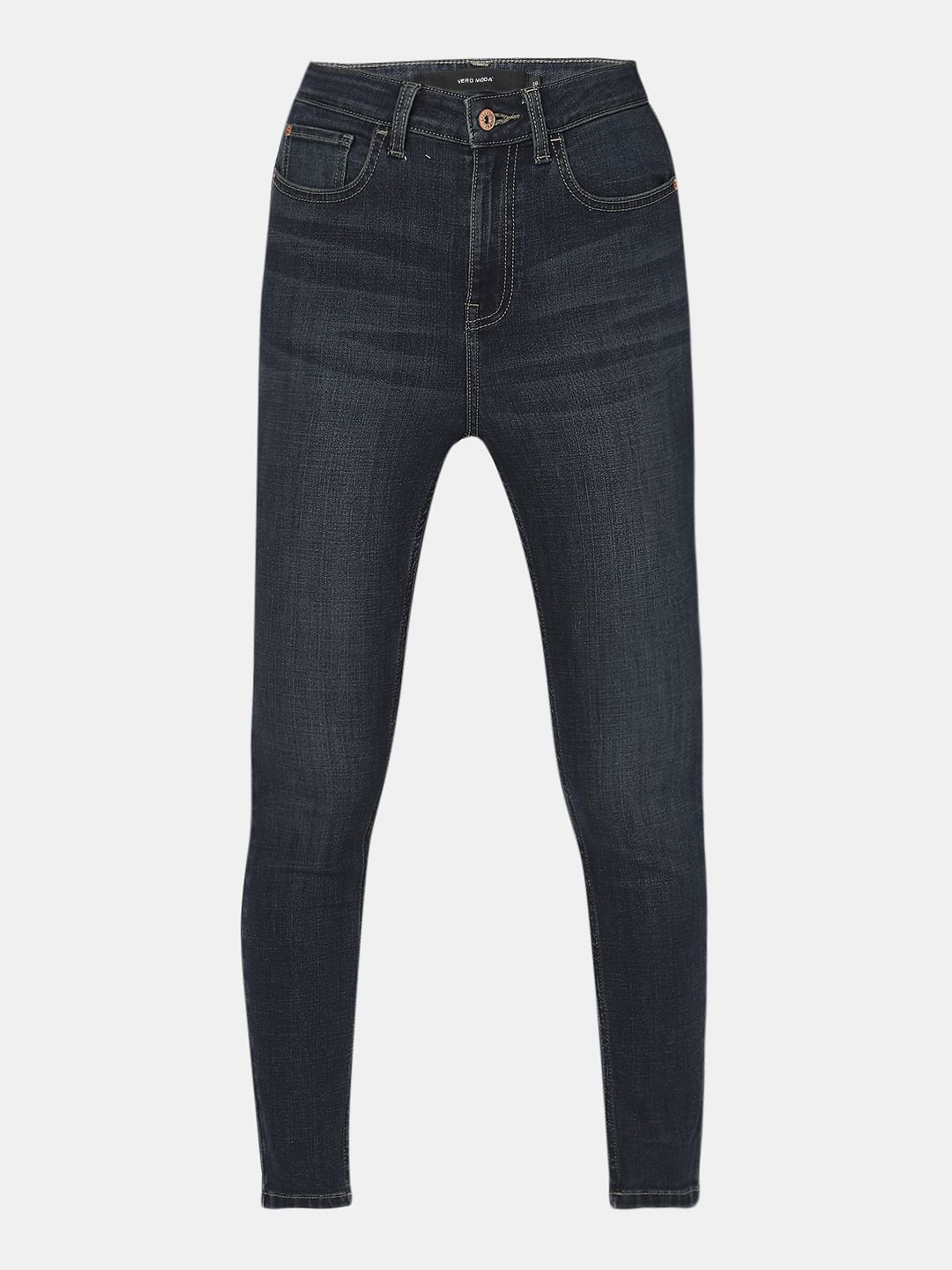 Dark Blue High Rise Wendy Skinny Fit Jeans