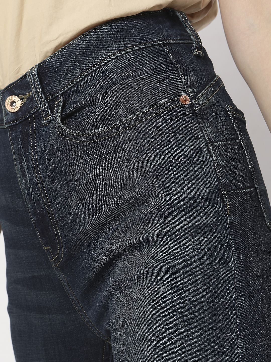 Dark Blue High Rise Wendy Skinny Fit Jeans