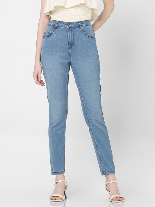 Light Blue High Rise Skinny Fit Jeans
