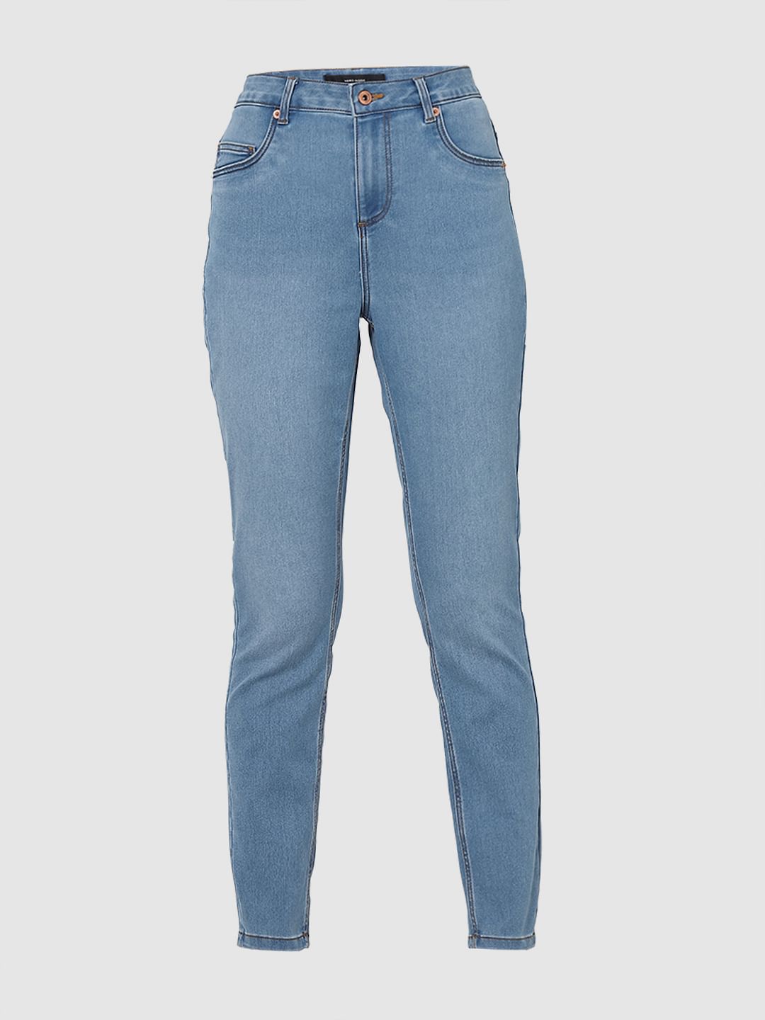 Light Blue High Rise Skinny Fit Jeans