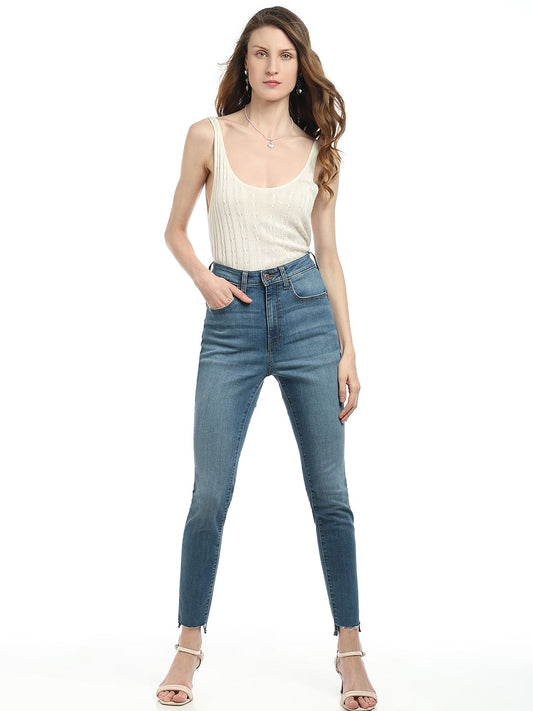 Blue High Rise Wendy Skinny Fit Jeans