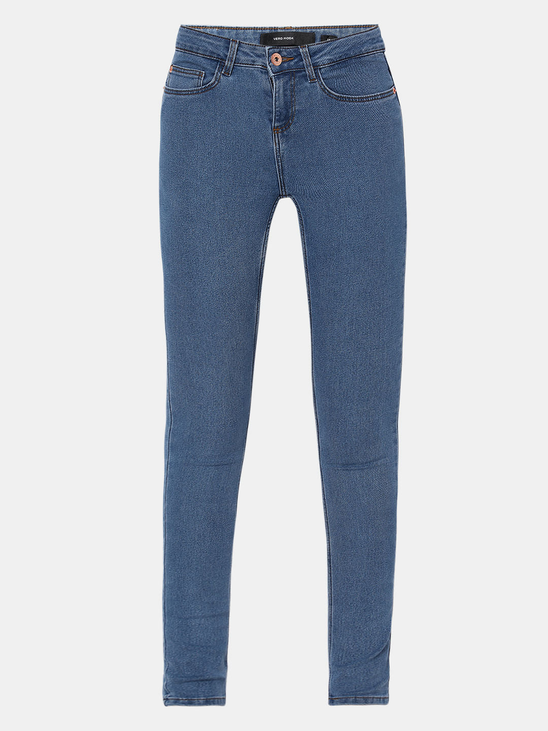 Blue Mid Rise Wendy Skinny Jeans