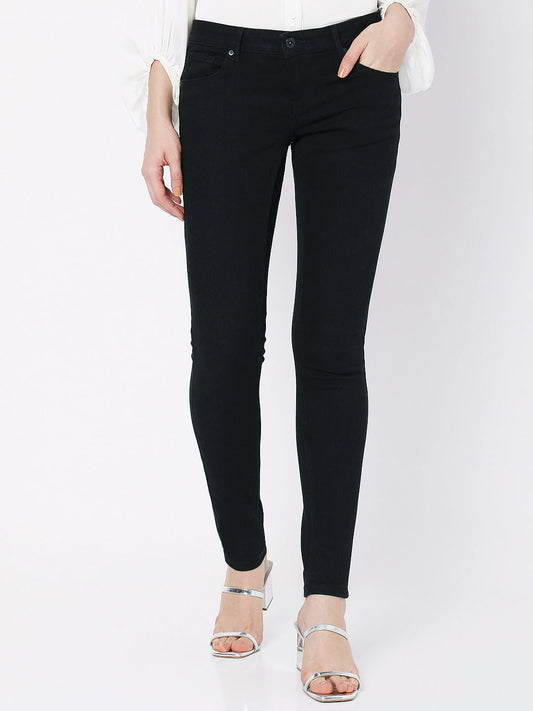 Black Low Rise Wendy Skinny Jeans