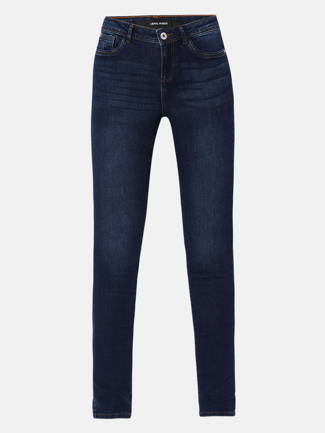 Blue Mid Rise Wendy Skinny Jeans