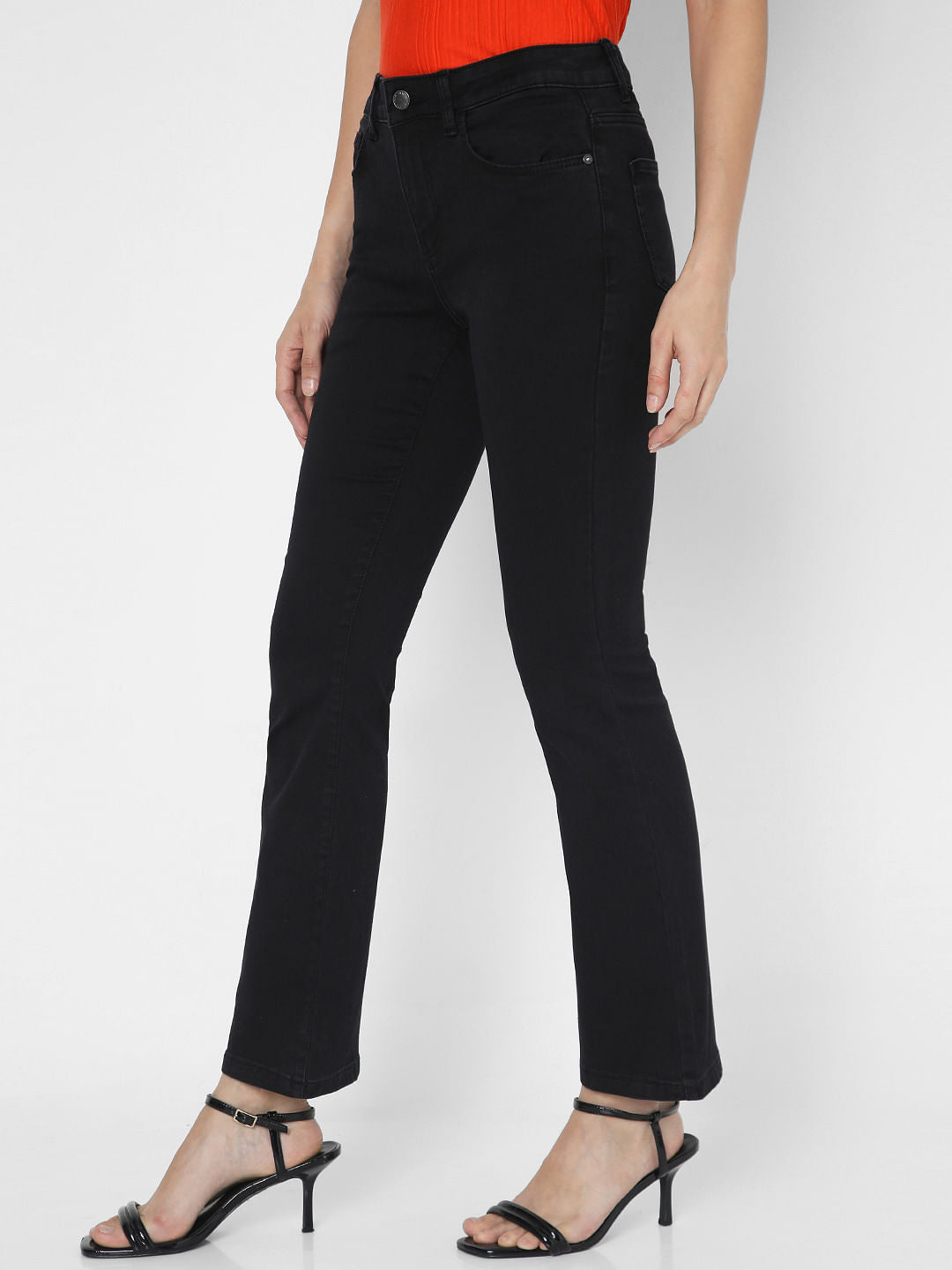 Black Mid Rise Petra Bootcut Jeans