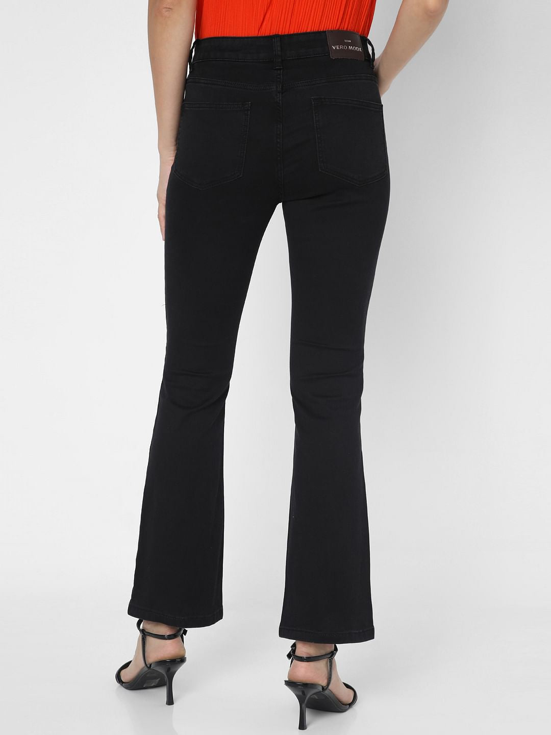 Black Mid Rise Petra Bootcut Jeans