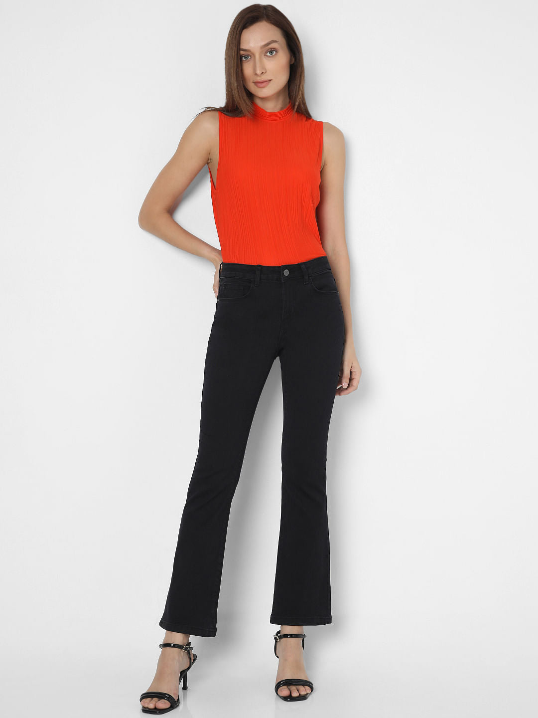 Black Mid Rise Petra Bootcut Jeans