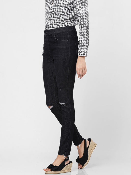 Black High Rise Wendy Skinny Jeans