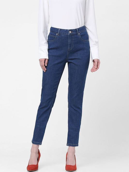 Blue Mid Rise Wendy Skinny Jeans
