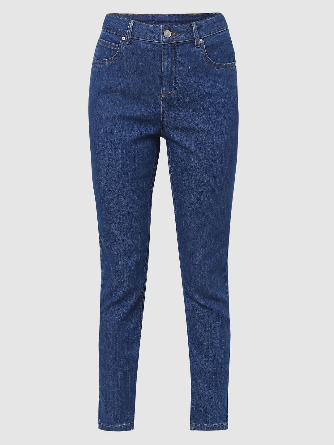 Blue Mid Rise Wendy Skinny Jeans
