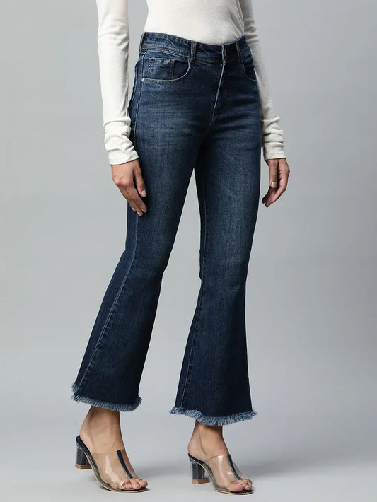 H&_M Bootcut Full Length Dark Blue Jeans