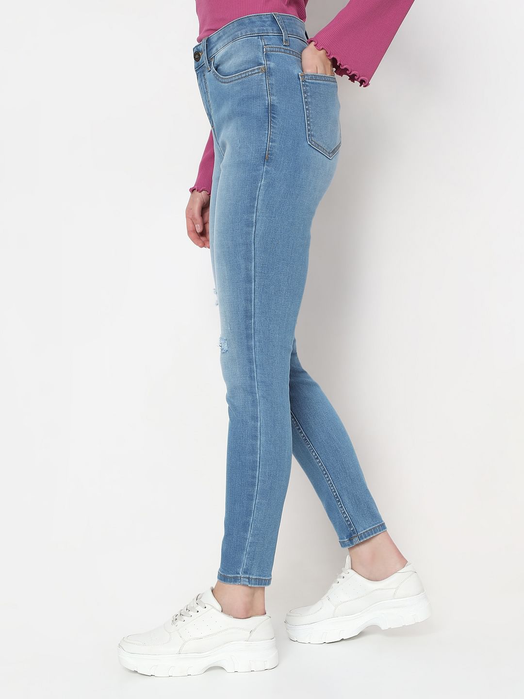 Light Blue High Rise Skinny Jeans
