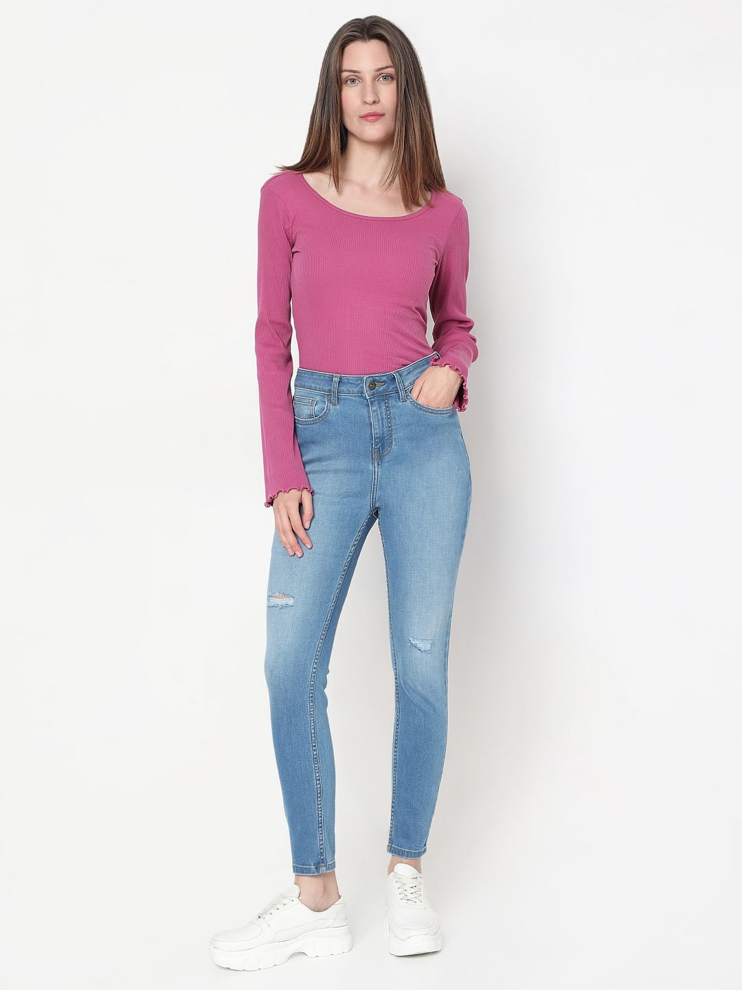 Light Blue High Rise Skinny Jeans