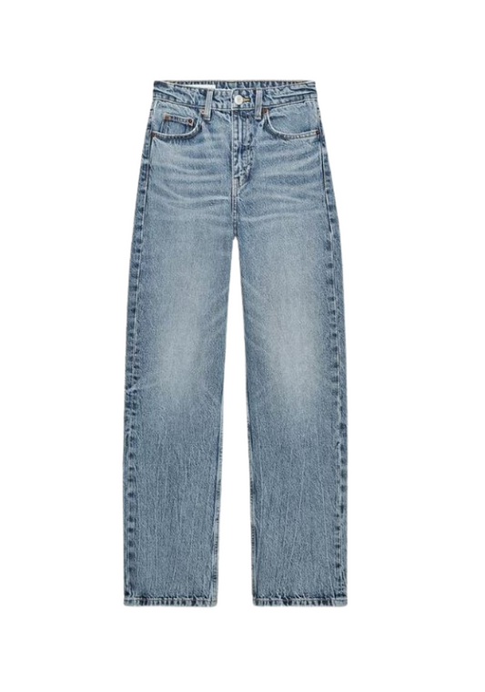 Za_ra LIGHT BLUE MOM FIT HIGH-WAIST JEANS