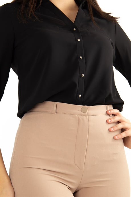 Za_ra Beige Classic Pants Office Trouser